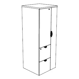 Cabinet / File / File / Right Wardrobe INV-6524CFFWR-24 Business Interiors